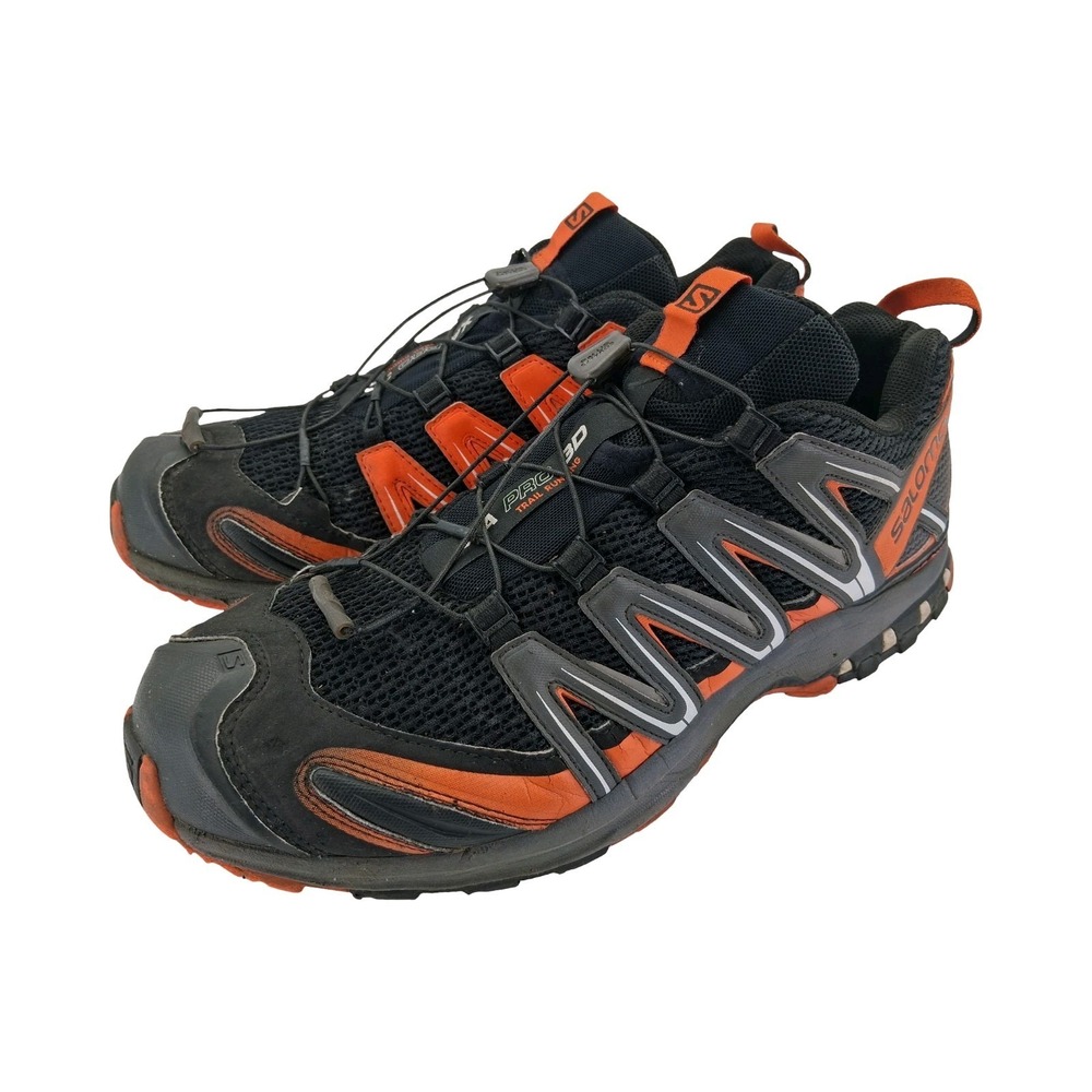 Salomon XA Pro 3D Shoes Mens Size 13 Black Orange Trail Hiking Sneakers